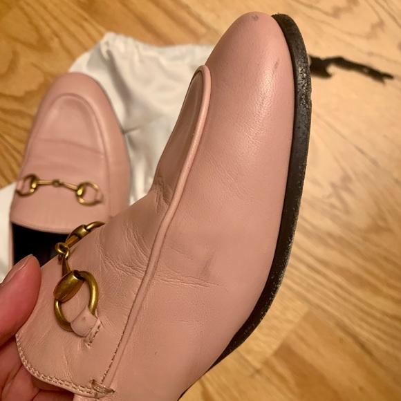 Gucci Brixton Horsebit in Perfect Pink 36.5 Leather Loafers Flats Shoes RARE - Picture 15 of 16